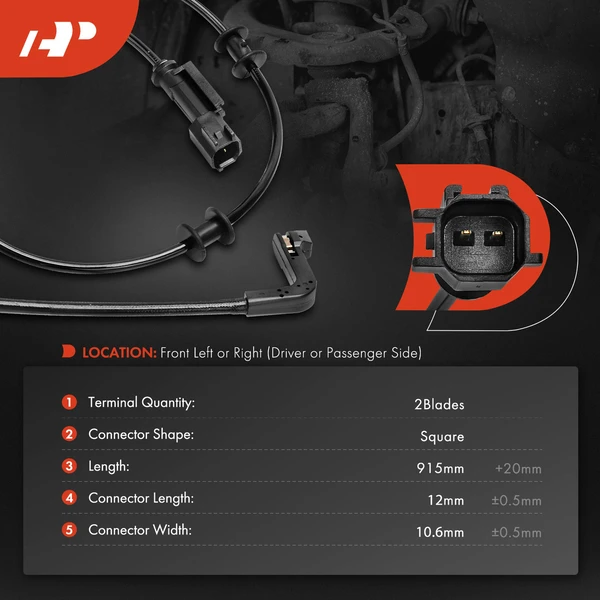 Front Driver or Passenger Disc Brake Pad Wear Sensor for Chevrolet Camaro Cadillac CT4