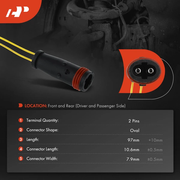 4 Pcs Front & Rear Disc Brake Pad Wear Sensor for 2008 Freightliner Sprinter 2500