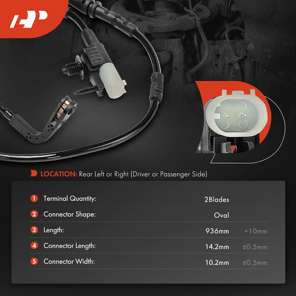 Rear Driver or Passenger Disc Brake Pad Wear Sensor for Jaguar XF 16-19 XE 17-19