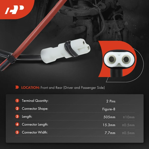 2 Pcs Disc Brake Pad Wear Sensor for Porsche 911 1999-2008 Boxster