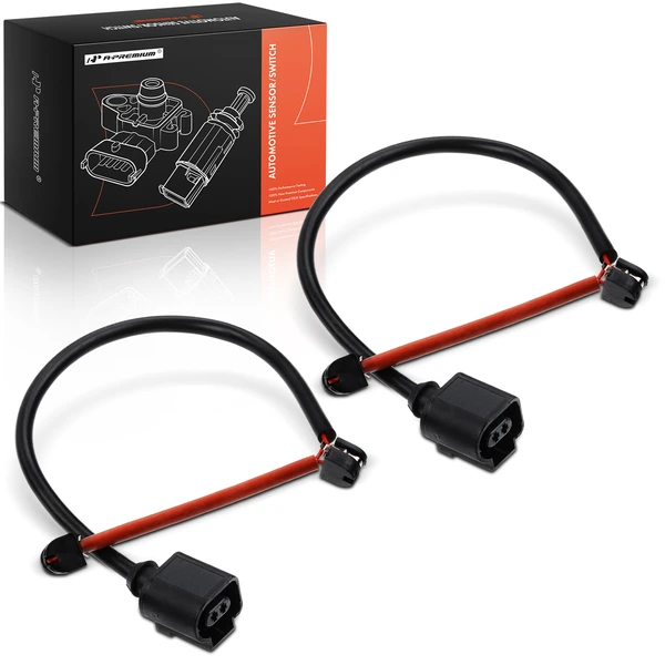 2 Pcs Front Disc Brake Pad Wear Sensor for Volkswagen Touareg 07-10 Porsche Panamera