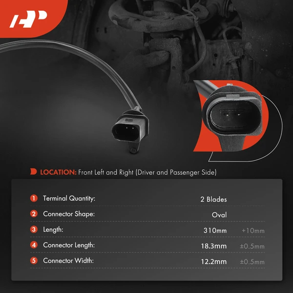 2 Pcs Front Disc Brake Pad Wear Sensor for Audi A7 Quattro RS7 14-18