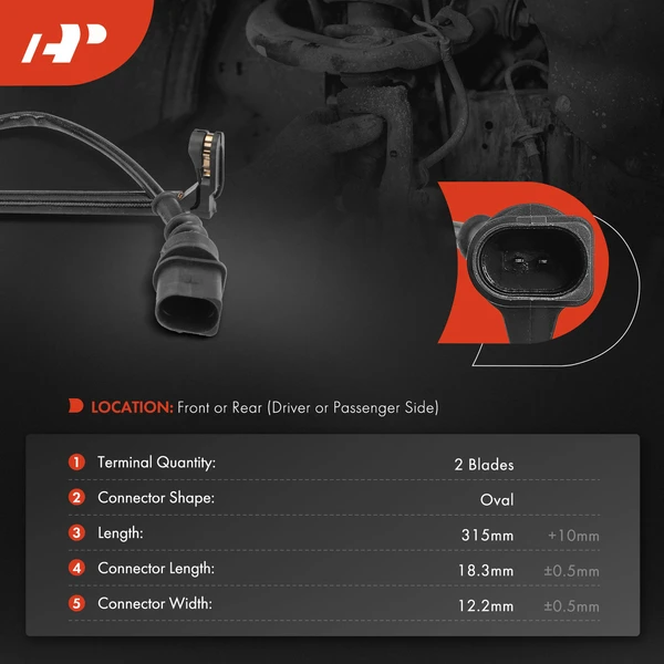 2 Pcs Rear Disc Brake Pad Wear Sensor for Audi RS6 Avant RS7 Sportback RS Q8 S8