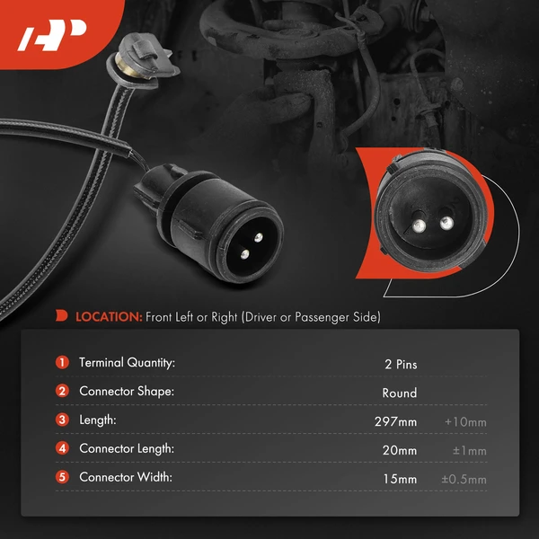 Front Driver or Passenger Disc Brake Pad Wear Sensor for Audi A8 Quattro 01-02