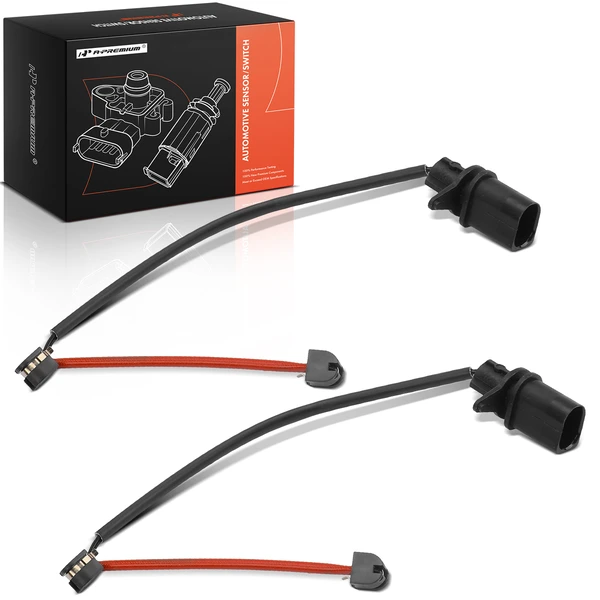 2 Pcs Rear Disc Brake Pad Wear Sensor for Audi A6 Porsche Macan 15-18