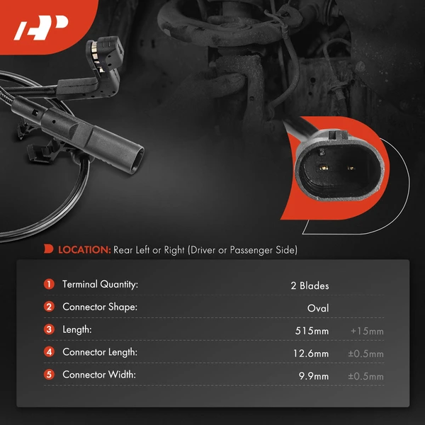 Rear Driver or Passenger Disc Brake Pad Wear Sensor for Cadillac CT6 2019-2020