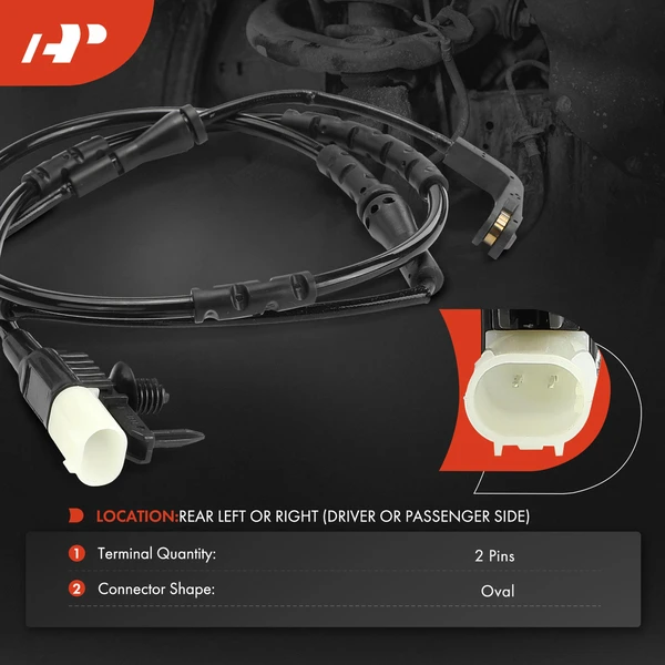 Rear Driver or Passenger Disc Brake Pad Wear Sensor for Land Rover Range Rover Velar 2018-2024