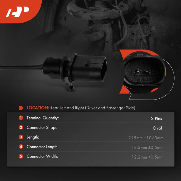 2 Pcs Rear Disc Brake Pad Wear Sensor for Audi A6 A6 Quattro RS5 S7 Porsche Macan