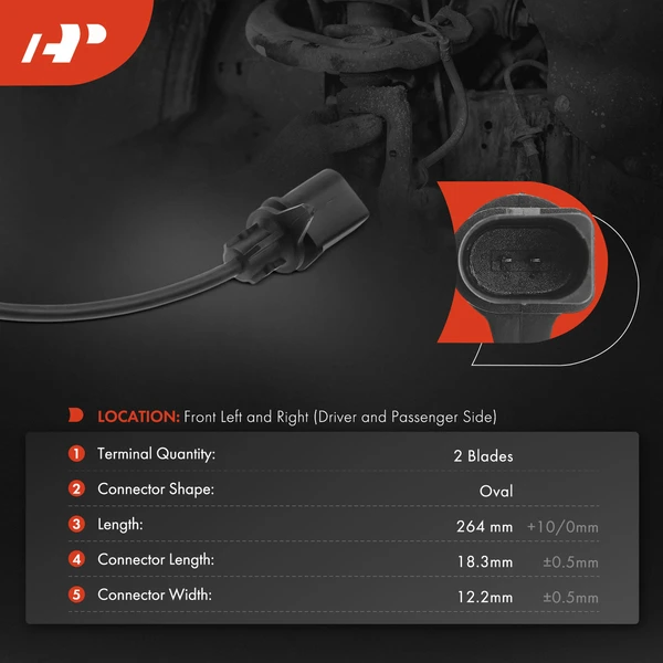 2 Pcs Front Disc Brake Pad Wear Sensor for Audi A6 13-14 16-18 A7 A8 Quattro