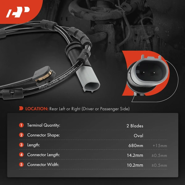 Rear Driver or Passenger Disc Brake Pad Wear Sensor for BMW i3 2014-2016