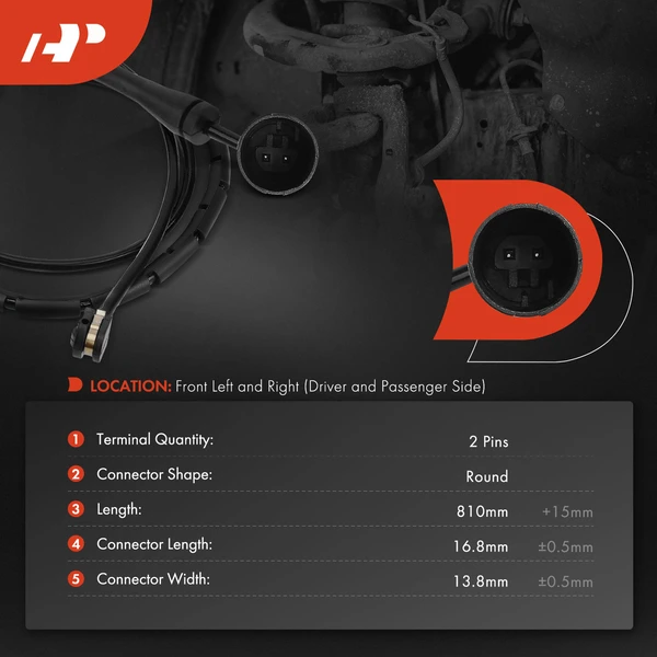 2 Pcs Front Disc Brake Pad Wear Sensor for BMW M3 1995-1999 Z3 1998-2002