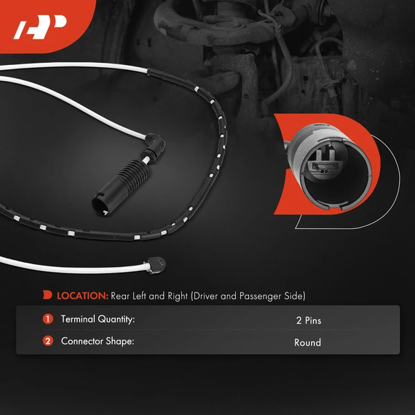 2 Pcs Rear Driver & Passenger Brake Pad Wear Sensor for BMW E85 E89 Z4 2003-2008 2-Door