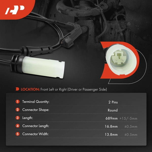 Front Passenger Disc Brake Pad Wear Sensor for BMW M5 M6 2006-2009