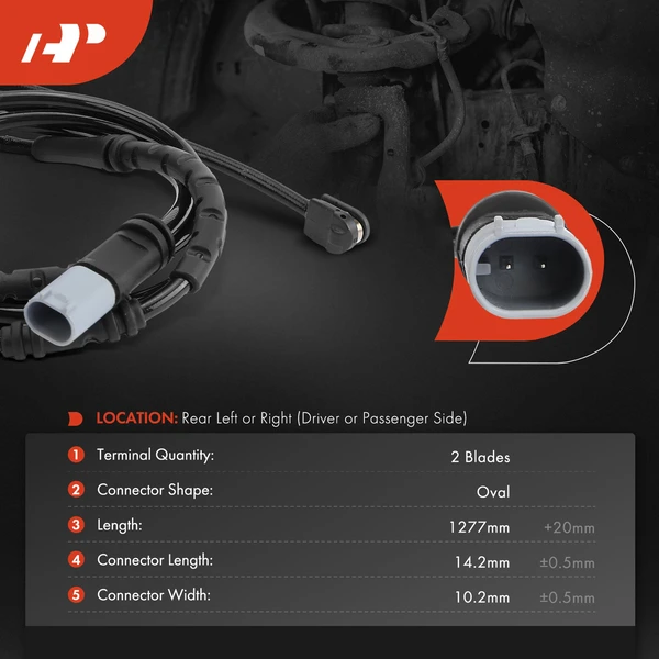 2 Pcs Rear Disc Brake Pad Wear Sensor for BMW I12 i8 2014-2016