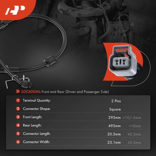 2 Pcs Front & Rear Disc Brake Pad Wear Sensor for Lexus LS430 2001-2006 4.3L