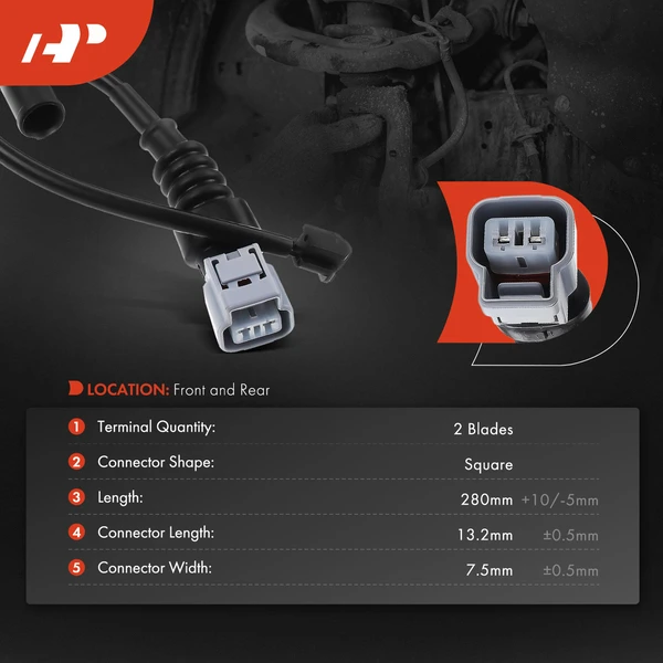 2 Pcs Front & Rear Disc Brake Pad Wear Sensor for Lexus LS400 1995-2000 4.0L