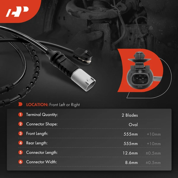 Front Driver or Passenger Brake Pad Wear Sensor for Land Rover Range Rover Sport