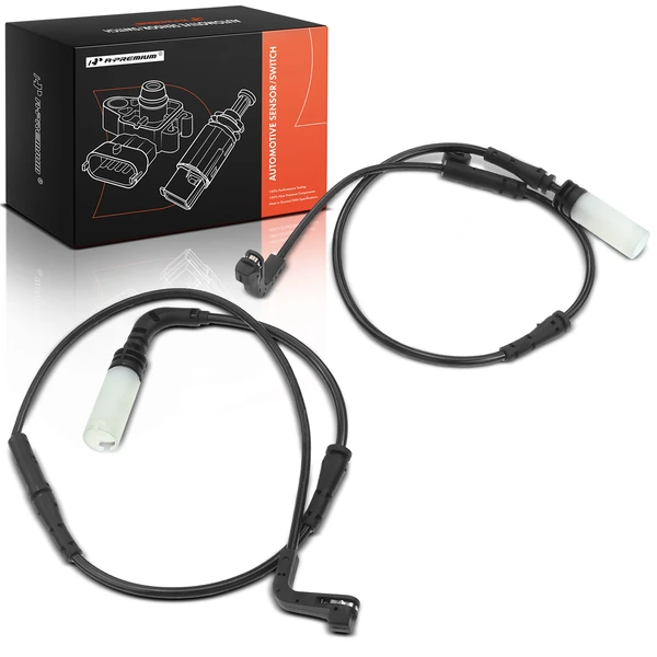 2 Pcs Front & Rear Disc Brake Pad Wear Sensor for 2008-2010 BMW 528i