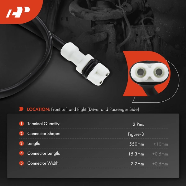 2 Pcs Front Disc Brake Pad Wear Sensor for Porsche 911 2006-2012 3.8L