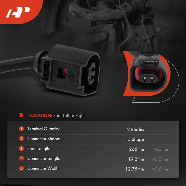 Rear Brake Pad Wear Sensor for Porsche 911 2011-2019 Boxster 2-Door