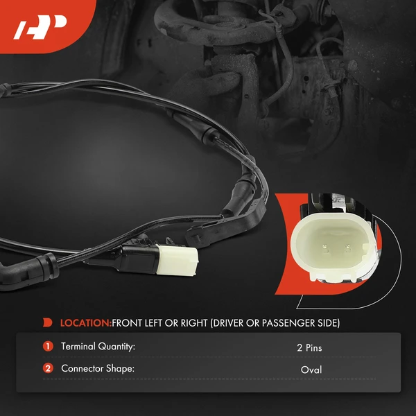 Front Driver or Passenger Disc Brake Pad Wear Sensor for Land Rover Range Rover Evoque 16-18