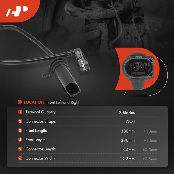 Front Driver or Passenger Brake Pad Wear Sensor for Audi A6 Quattro