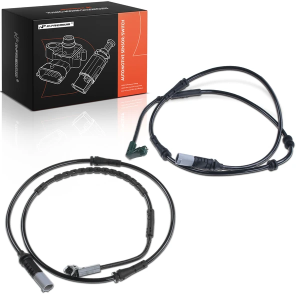 2 Pcs Front & Rear Disc Brake Pad Wear Sensor for 2008-2009 BMW 750Li