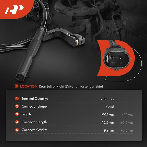 Rear Driver or Passenger Disc Brake Pad Wear Sensor for Cadillac CT4 20-22 CT5 20-23