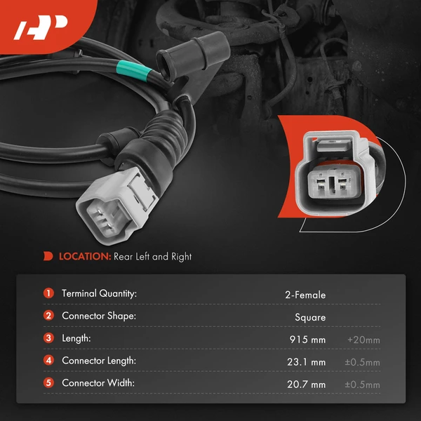 Rear Driver or Passenger Disc Brake Pad Wear Sensor for Lexus LC500 LC500h LS500h