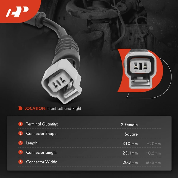 Front Driver or Passenger Disc Brake Pad Wear Sensor for Lexus LS400 1990-1994