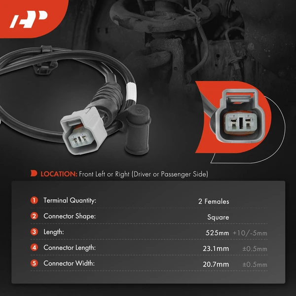 Front Driver or Passenger Disc Brake Pad Wear Sensor for Lexus LS460 LS500 LS500h