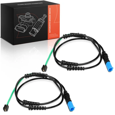 2 Pcs Rear Driver & Passenger Brake Pad Wear Sensor