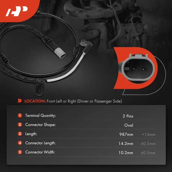 Front Driver or Passenger Disc Brake Pad Wear Sensor for BMW E72 X6 2010