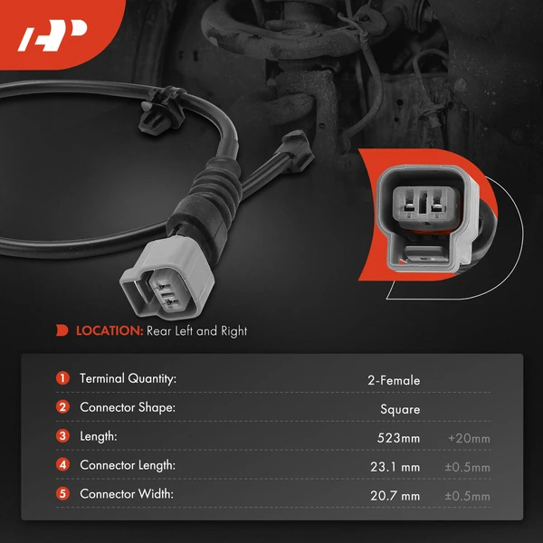 2 Pcs Front Disc Brake Pad Wear Sensor for Lexus LS460 2007-2017 4.6L