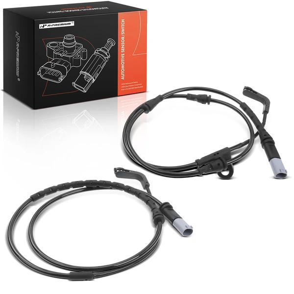 2 Pcs Front & Rear Disc Brake Pad Wear Sensor for BMW X5 2007-2010 X6 2008-2011