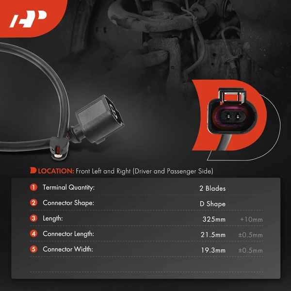 2 Pcs Front Disc Brake Pad Wear Sensor for 2017-2020 Porsche Panamera