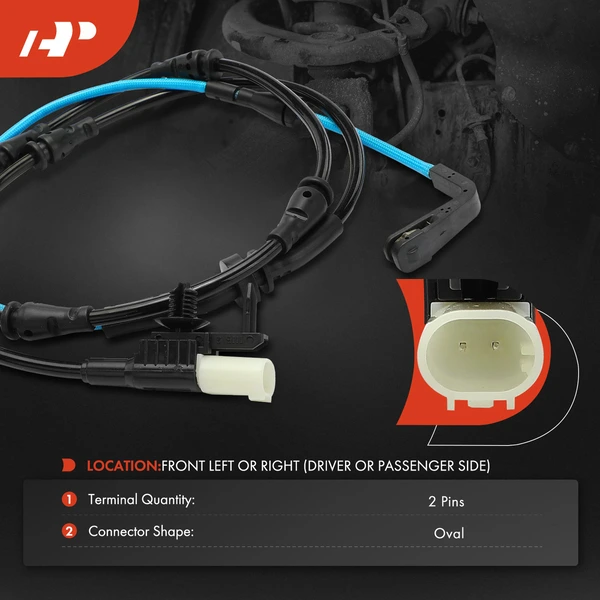 Front Driver or Passenger Disc Brake Pad Wear Sensor for Land Rover Range Rover 2018-2020