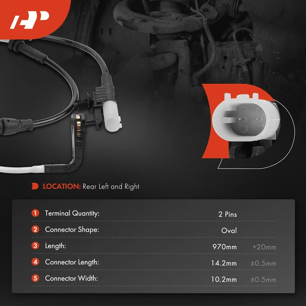 Rear Driver or Passenger Disc Brake Pad Wear Sensor for Land Rover Range Rover