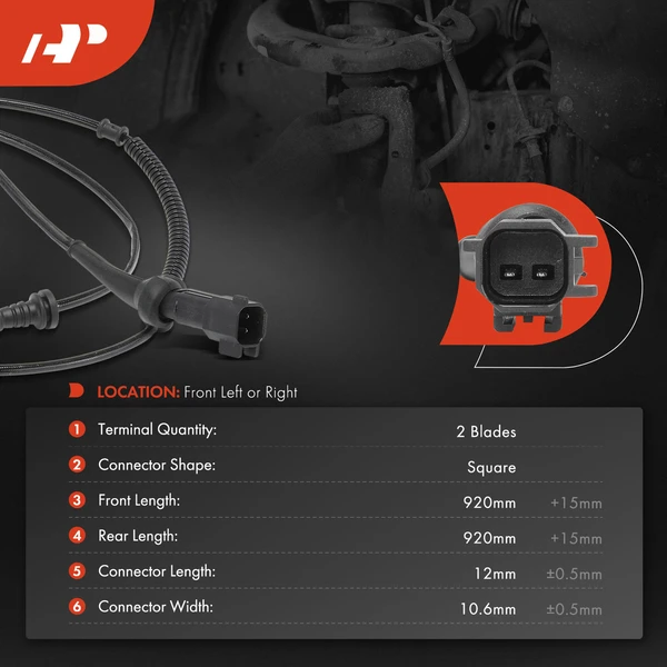 Front Driver or Passenger Brake Pad Wear Sensor for Cadillac CT4 22-23
