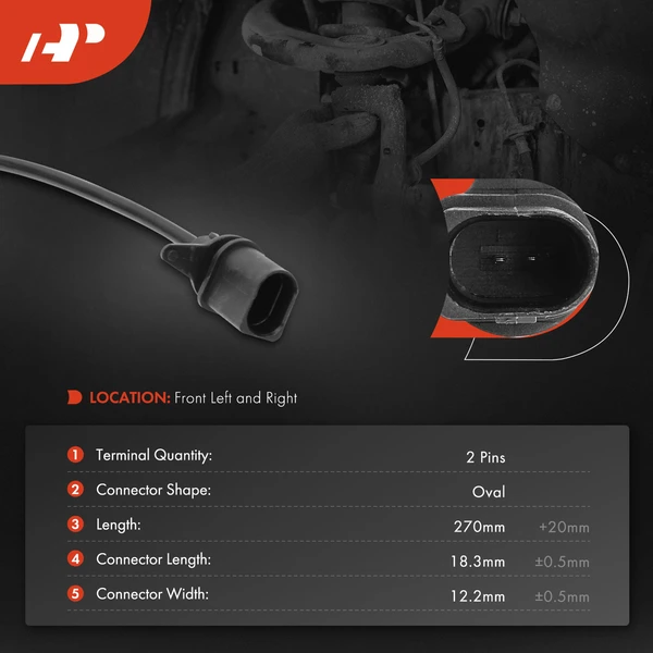 2 Pcs Front Disc Brake Pad Wear Sensor for Audi A4 A4 Quattro Q5 SQ5