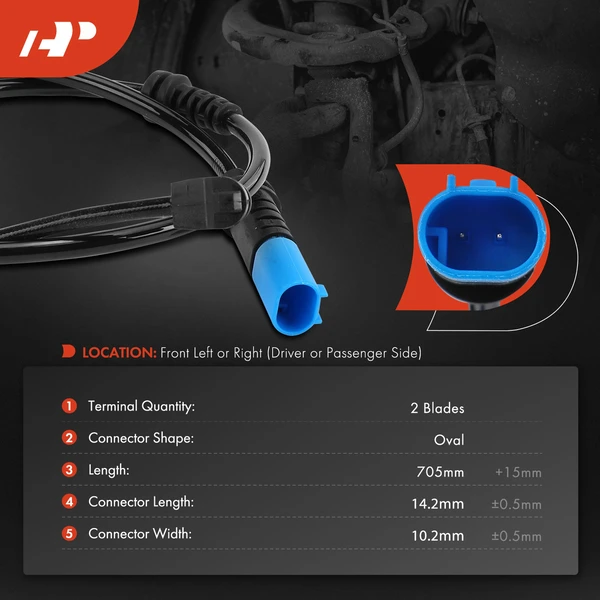 Front Driver or Passenger Disc Brake Pad Wear Sensor for BMW Z4 G29 2019-2024 with 2 Pins