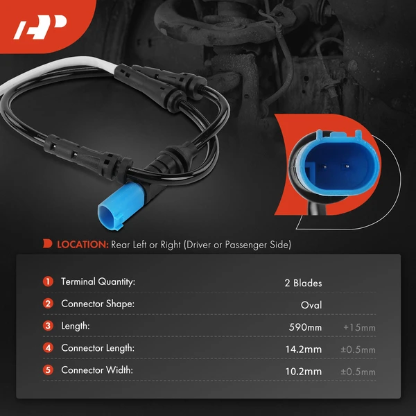 Rear Driver or Passenger Disc Brake Pad Wear Sensor for BMW iX I20 2022-2024 with 2 Pins