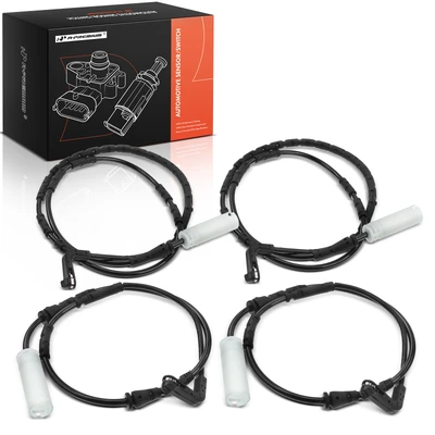 4 Pcs Front & Rear Disc Brake Pad Wear Sensor