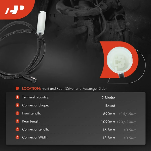 4 Pcs Front & Rear Disc Brake Pad Wear Sensor for BMW 328i 335d 335i 2007-2010