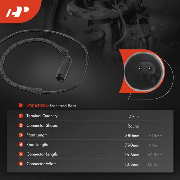 2 Pcs Disc Brake Pad Wear Sensor for BMW 318i 92-98 323i 325i 328i