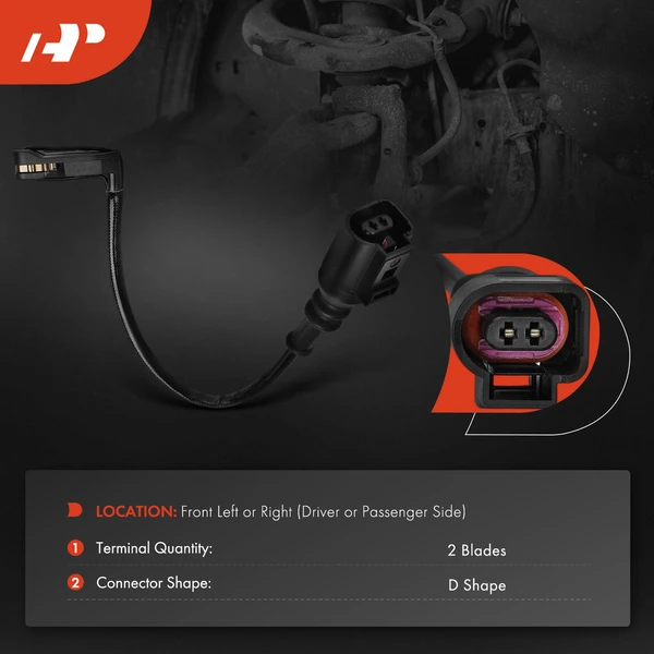 Front Driver or Passenger Brake Pad Wear Sensor for Audi TTS Quattro 2016-2023 L4 2.0L