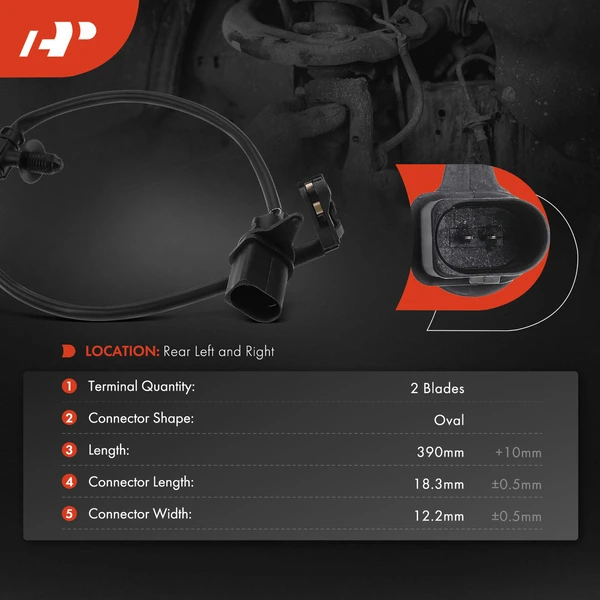 2 Pcs Rear Disc Brake Pad Wear Sensor for Audi A4 17-20 A5 A8 Quattro Q7 Q8 S4 S5