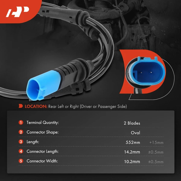 Rear Driver or Passenger Disc Brake Pad Wear Sensor for BMW M2 2023-2024 M3 M4 2021-2024