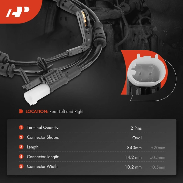 Rear Driver or Passenger Disc Brake Pad Wear Sensor for Jaguar E-Pace Land Rover