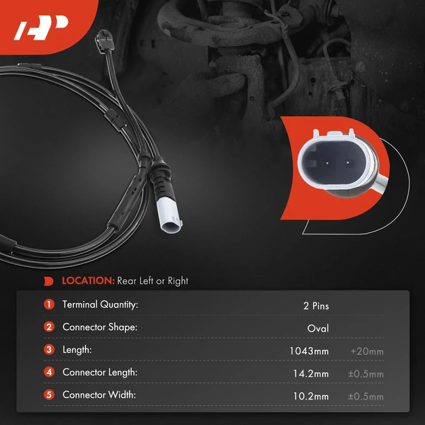 Rear Driver or Passenger Disc Brake Pad Wear Sensor for BMW 320i 335I 328i 12-15